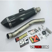 Combo Pô Akrapovic và cổ pô Slip-on Z800