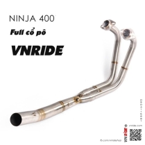 Cổ pô độ full Ninja 400 (có lỗ bắt cảm biến khí thải)