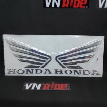 Logo nổi Honda ( Đen / Crom )