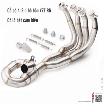 Cổ pô 4-2-1 YZF R6 bỏ bầu date 06-17 (có lỗ bắt cảm biển)