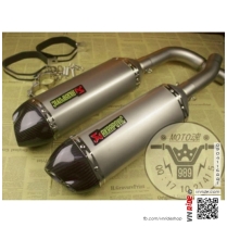 Cặp pô và cổ pô Akrapovic độ R1 date 09-14 mẫu 2